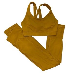 Lululemon Mustard Power Through Set | Size 6 |